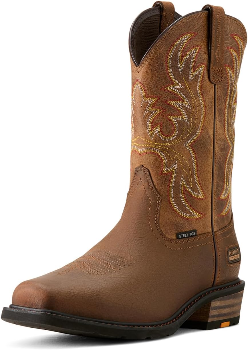 ARIAT mens Ironside Square Toe Steel Toe Work Boot