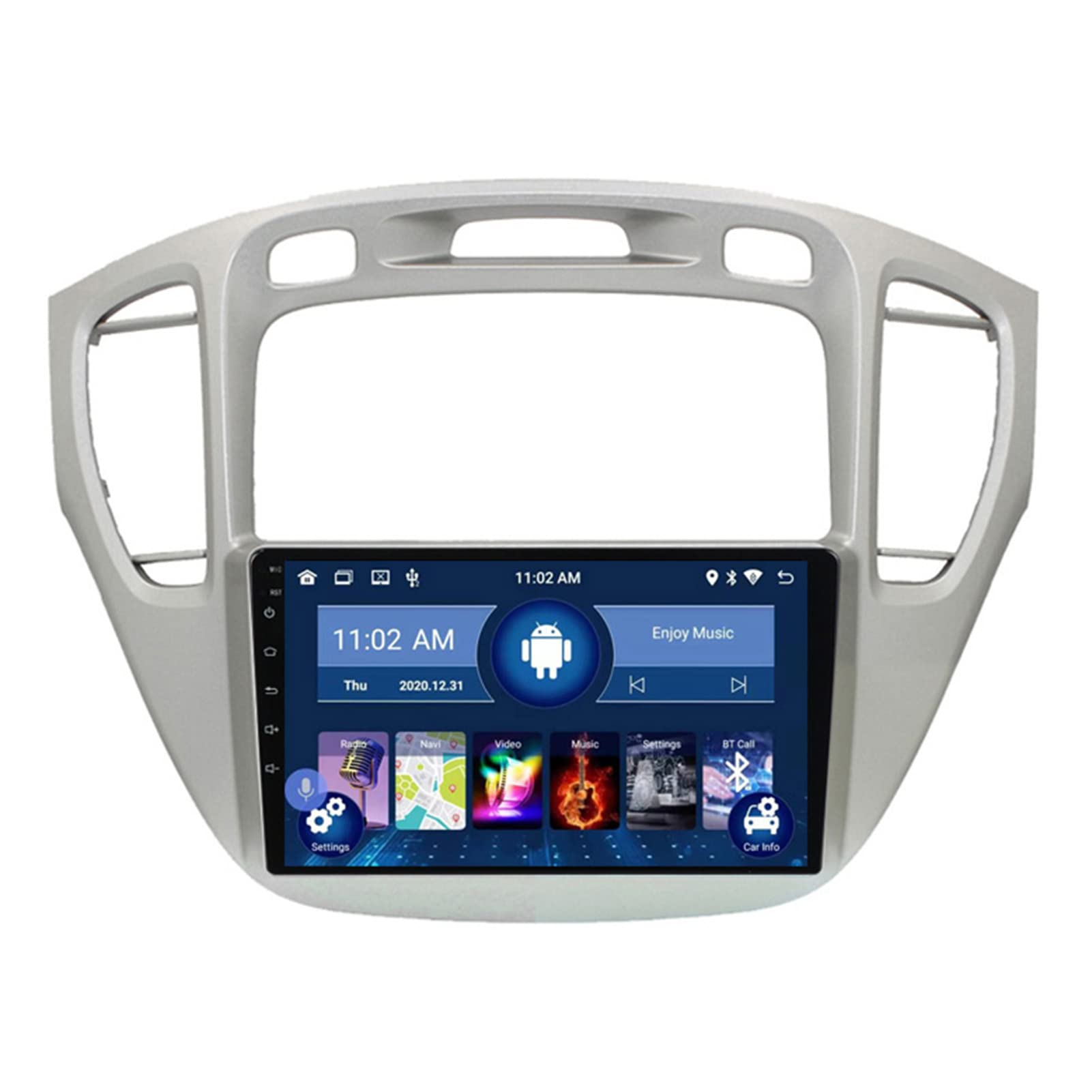 Autoradio Android 12 remplace l'ancien poste GPS de Toyota Highlander