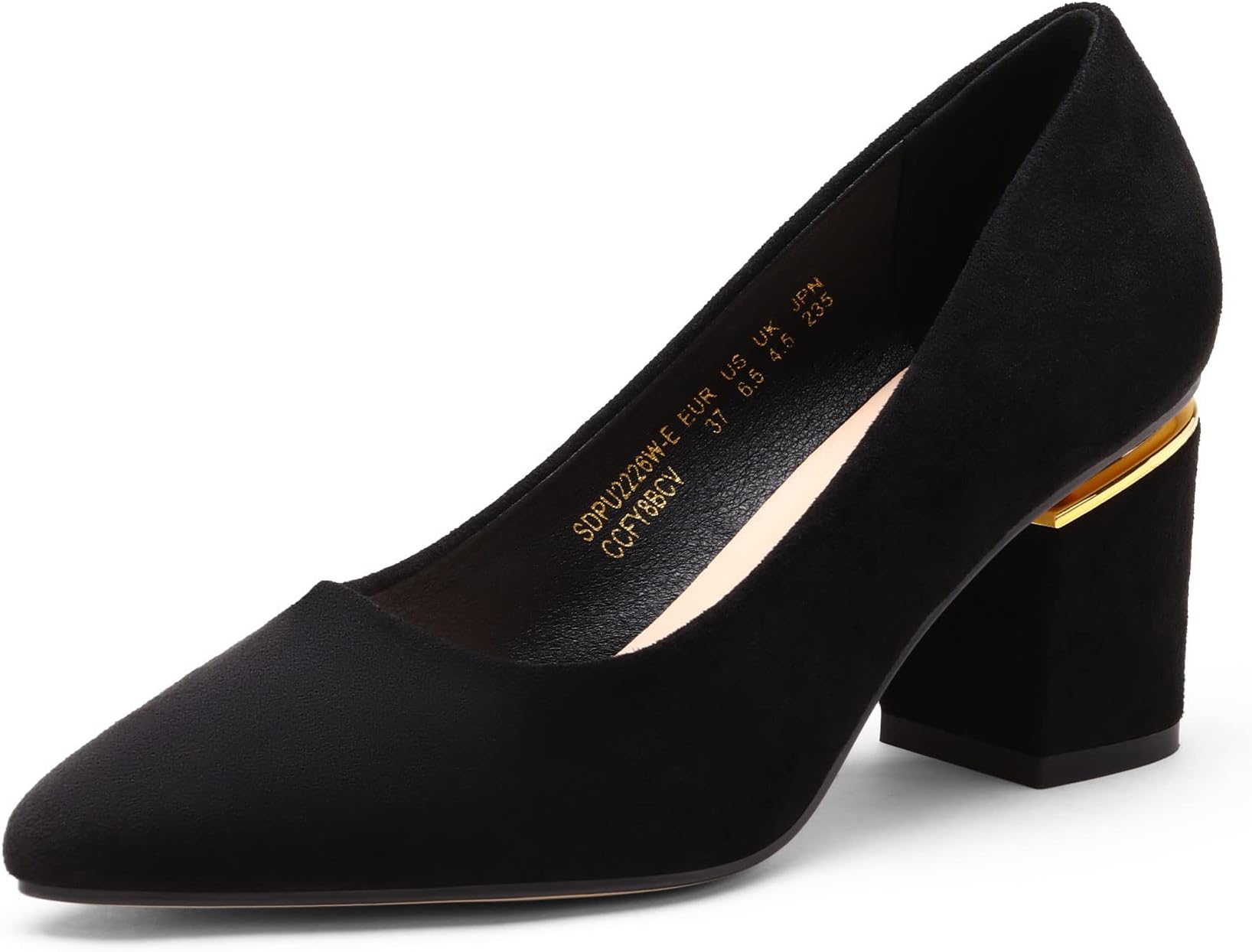 DREAM PAIRSWomen's Block Heel Smart Comfort Padded Court Shoes