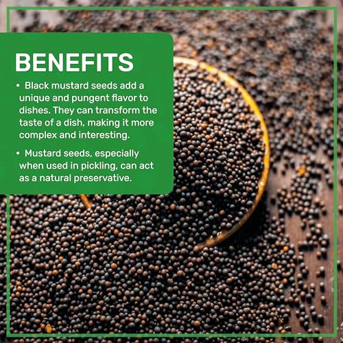 Jiva Organics Organic Black Mustard Seeds 7oz - Non-GMO, Gluten Free, Pungent & Aromatic Spice - 100% Raw & Natural - Image 6