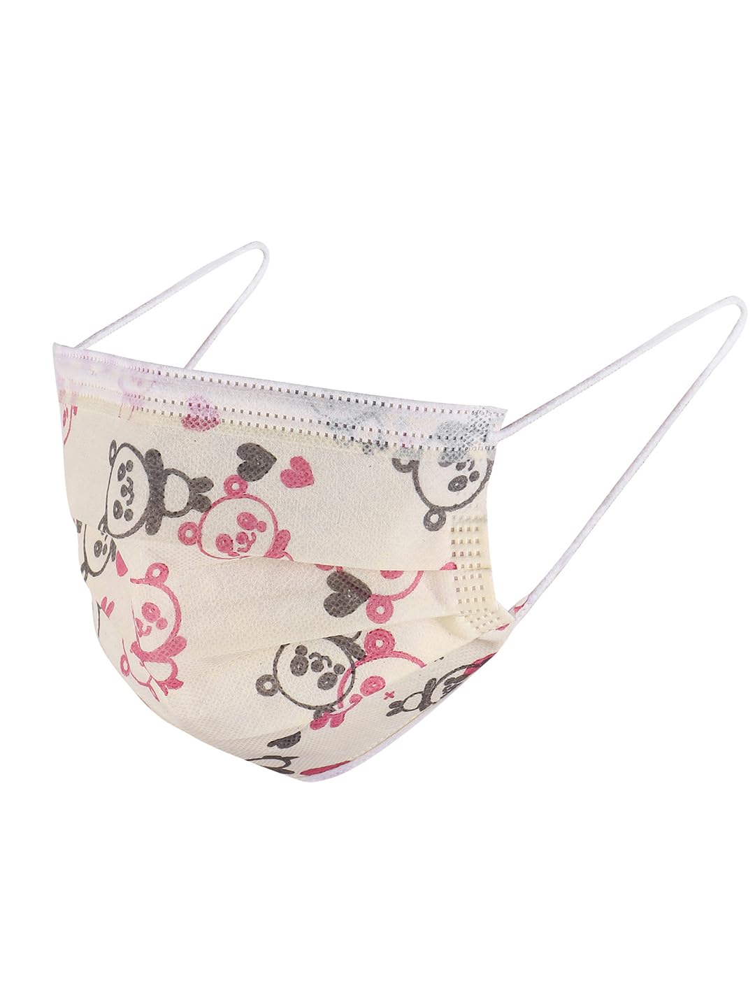 mango people Kids Face Masks, White and Grey Panda Print, 3-Ply Disposable, Pack of 100, Ages 4-12 Years-picture-20