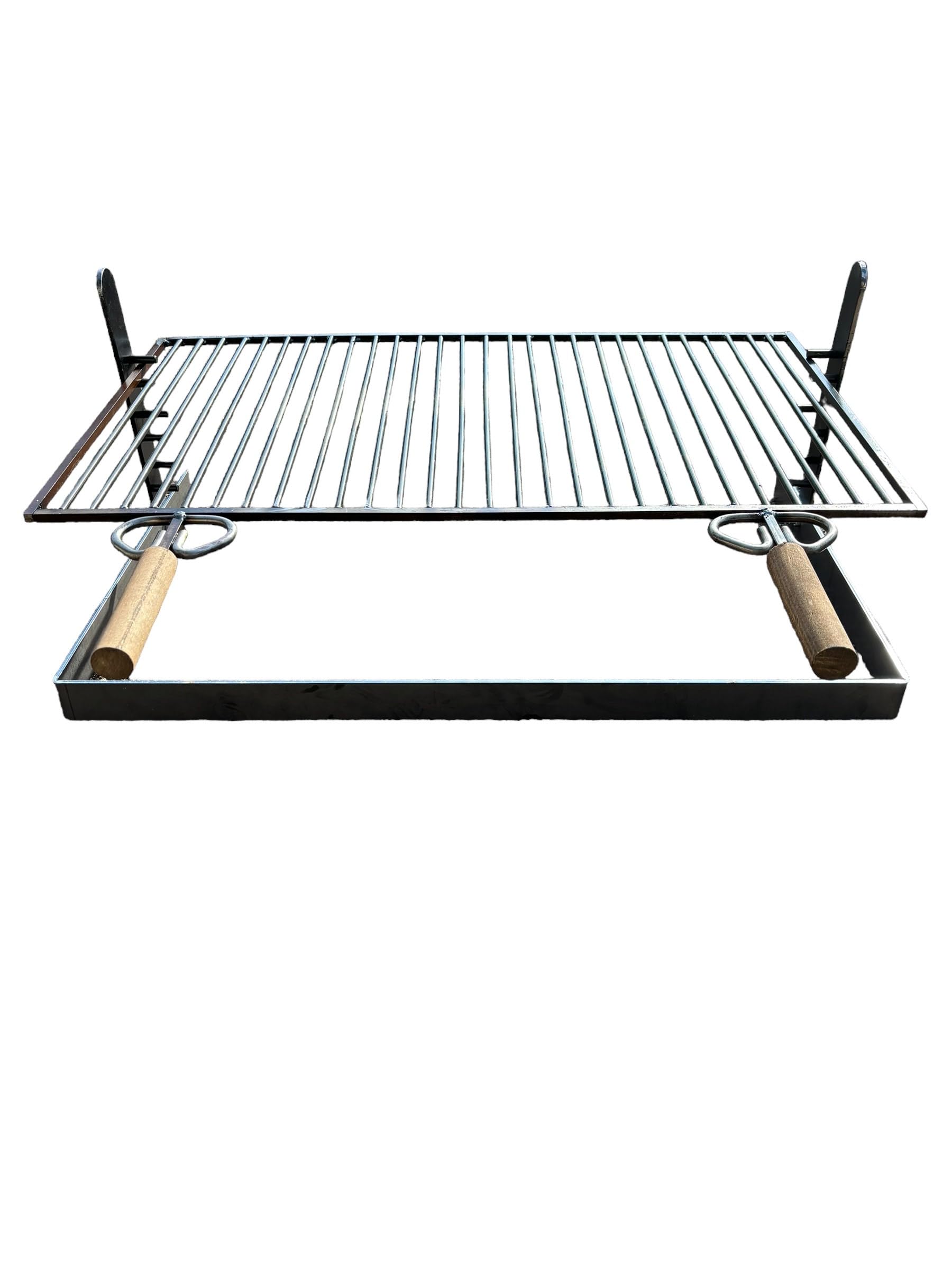 Griglia Bistecchera per Barbecue in Ferro 70x45cm Regolabile in Altezza