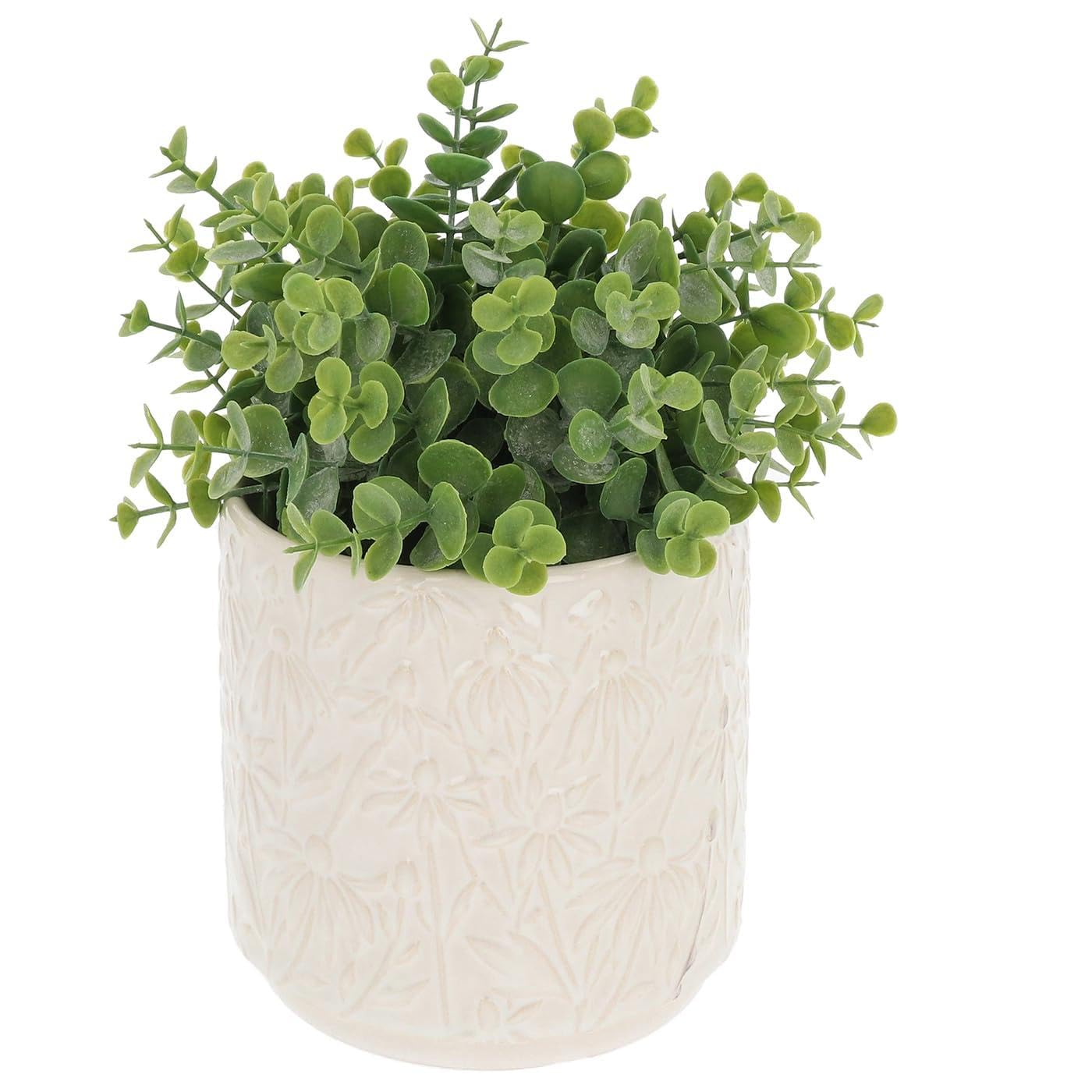 Shudehill Giftware Daisy Deco Glaze Planter Tropical, Artichoke And More Designs And Colours To Choose From! (Daisy)