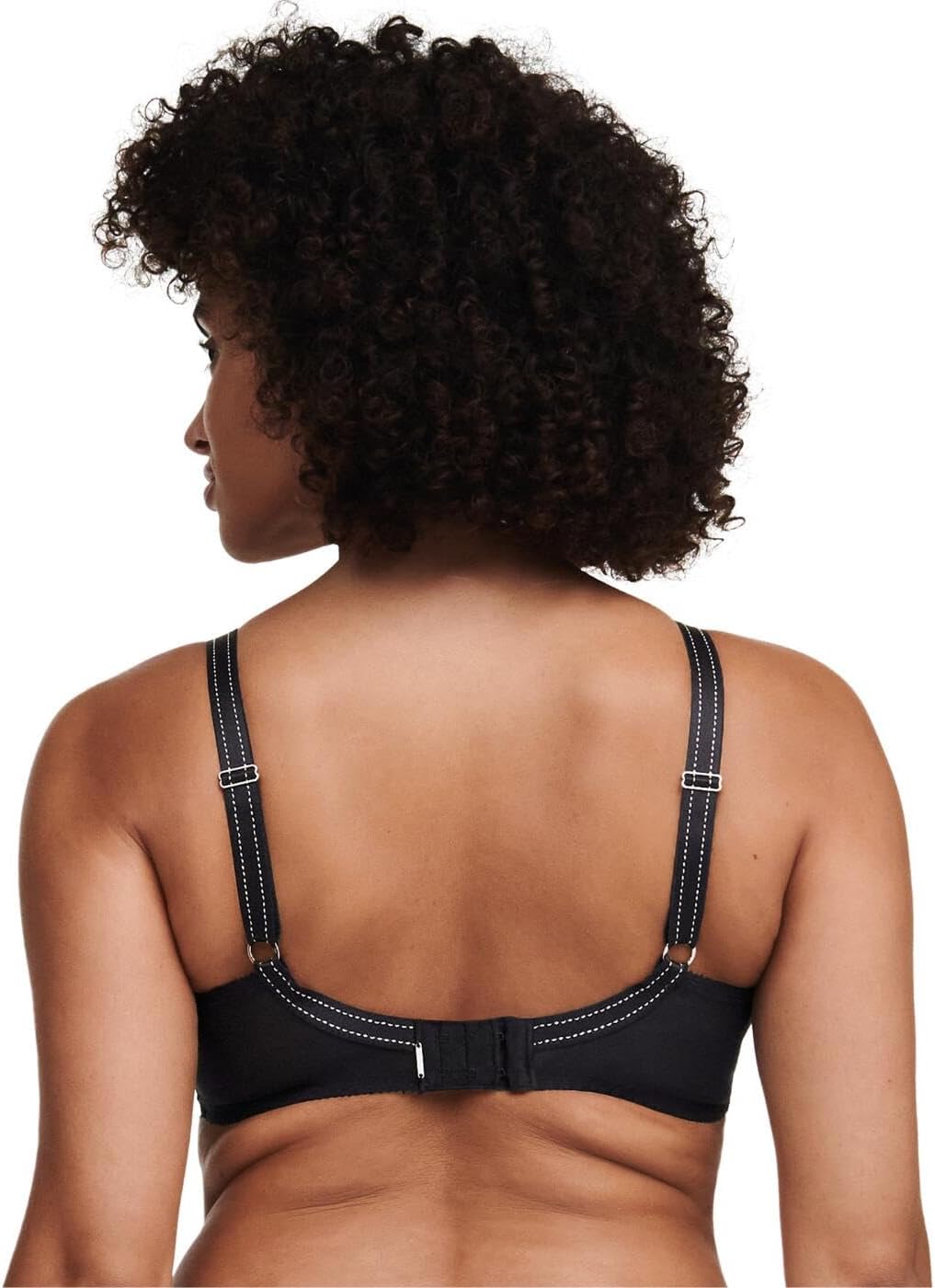 Chantelle Women's Rive Gauche Lace Full Coverage Unlined Bra, Black, 36F - Image 2