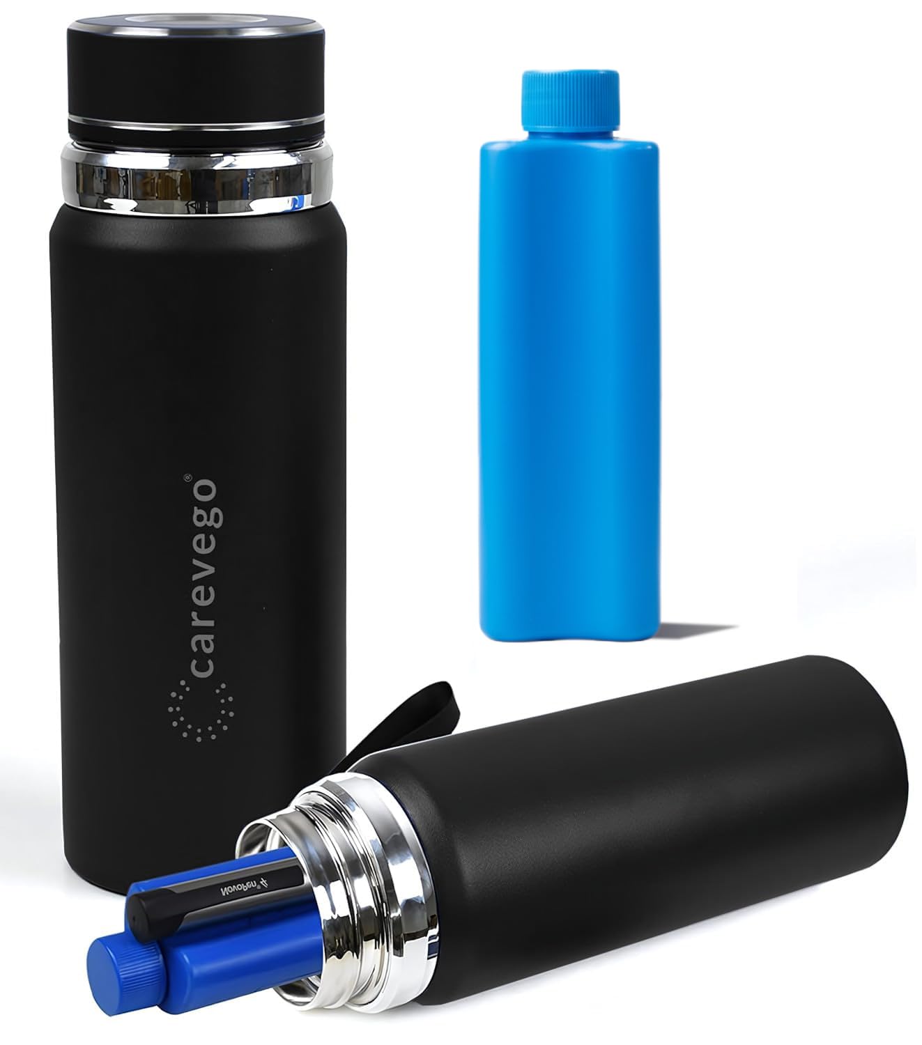 24H Insulin Cooler Travel case for Diabetics Carrying On, Working, Office, etc. Well-Organized Case for Medication Cooling Insulation Epi Pen Carrying Case with One BioGel Ice Pack Black