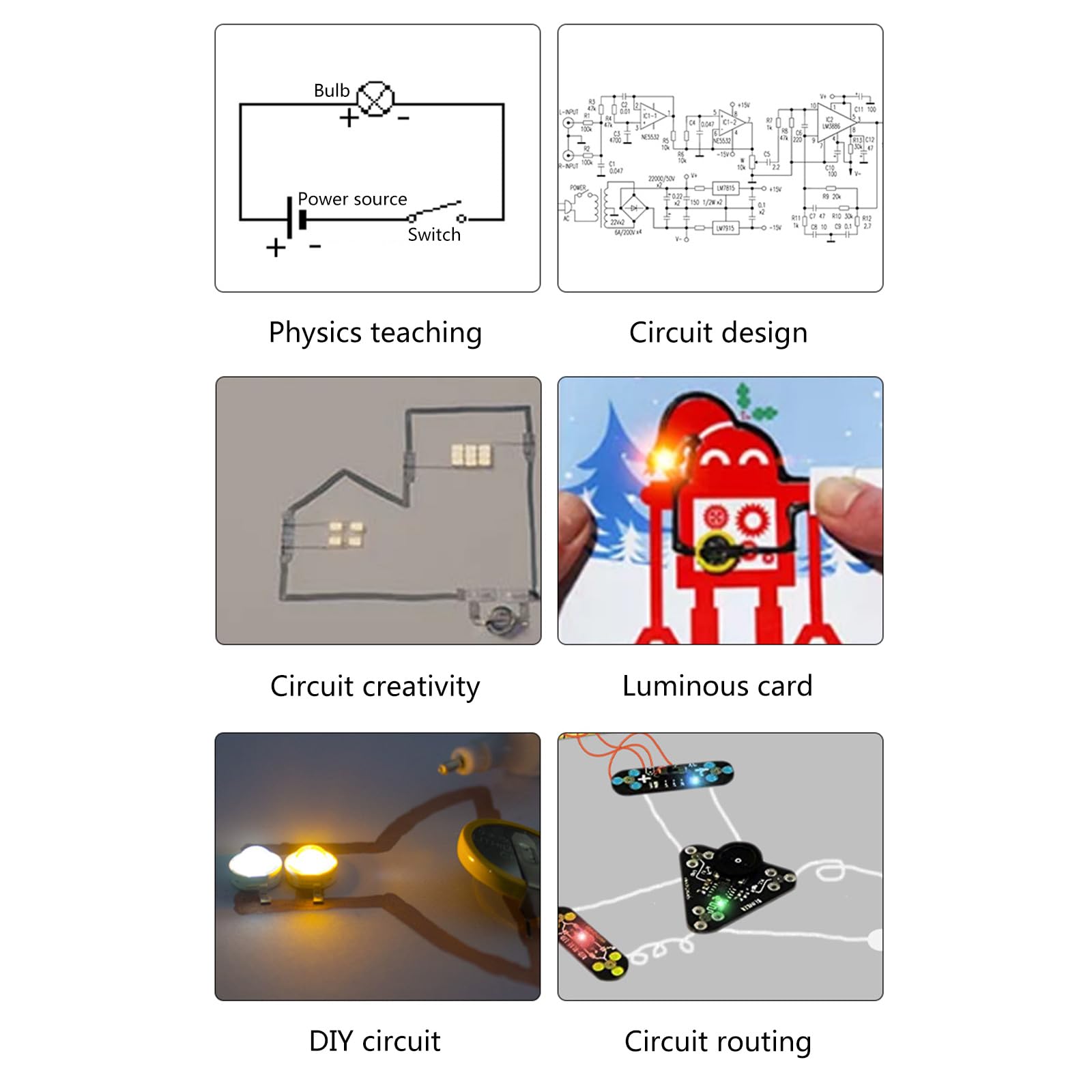 Penna conduttiva Vernice elettrica portatile per studenti e appassionati di ingegneri elettronici Circuito portatile per studenti e appassionati di vernice elettrica per studenti