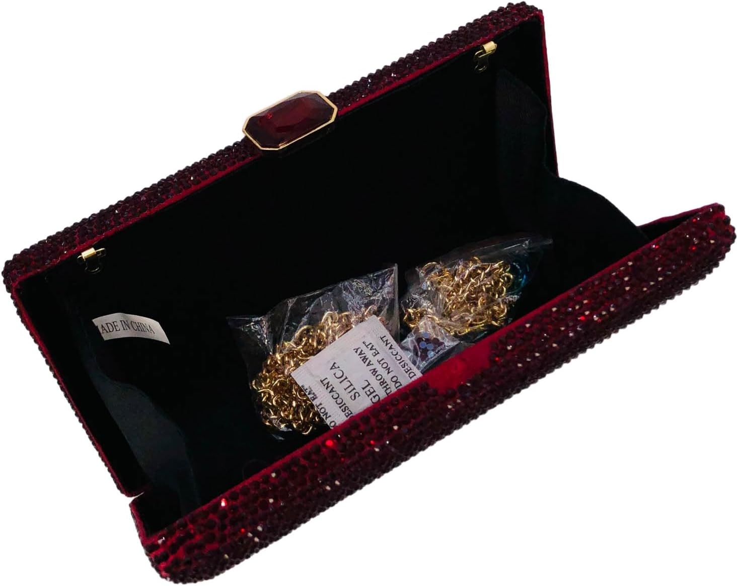 Boutique De FGG Crystal Evening Bags for Women Formal Party Box Clutch Wedding Rhinestone Handbags Bridal Clutch Purse,Mini - Image 6