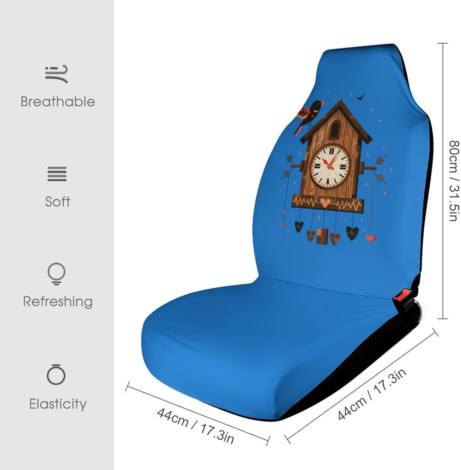German Cuckoo Clock Car Seat Covers Automotive Seat Covers Car Seat Protector Auto Front Seats Protector for Most Cars 2PCS