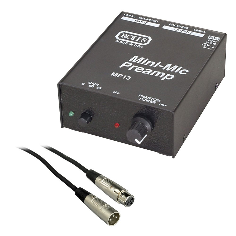 Amazon.com: Rolls MP13 Mini Microphone Preamp with SM Series XLR M
