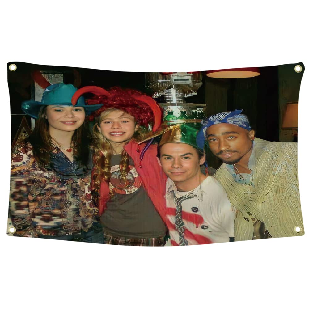 3×5Ft iCarly Crew Partner Flag Banner Polyester Single side Fabric With 4 Brass Grommets- vivid Color and Proof fade Wall Hanging Sheet Indoor and Outdoor Decor