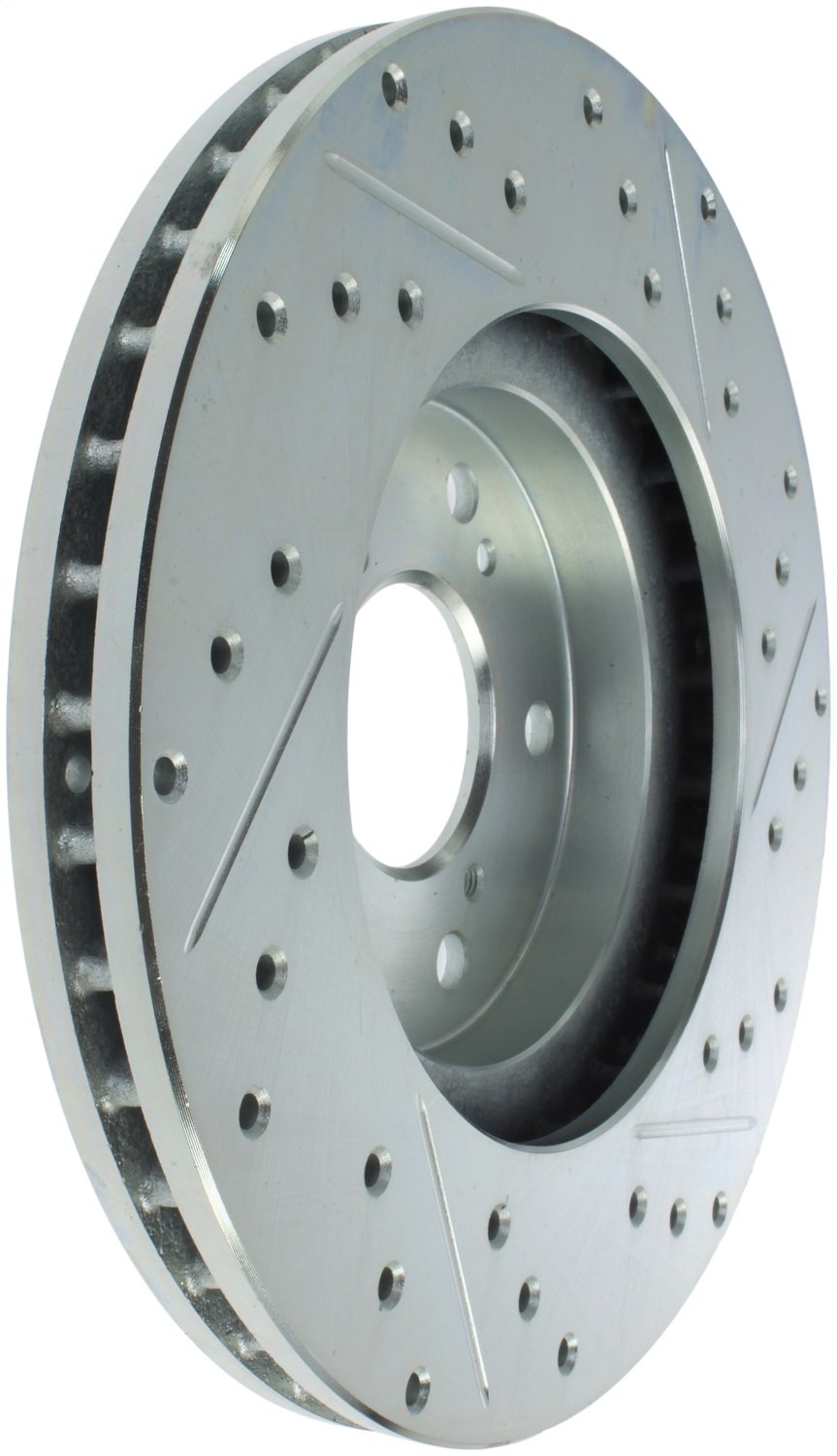StopTech 227.40046R Select Sport Drilled and Slotted Brake Rotor; Front Right