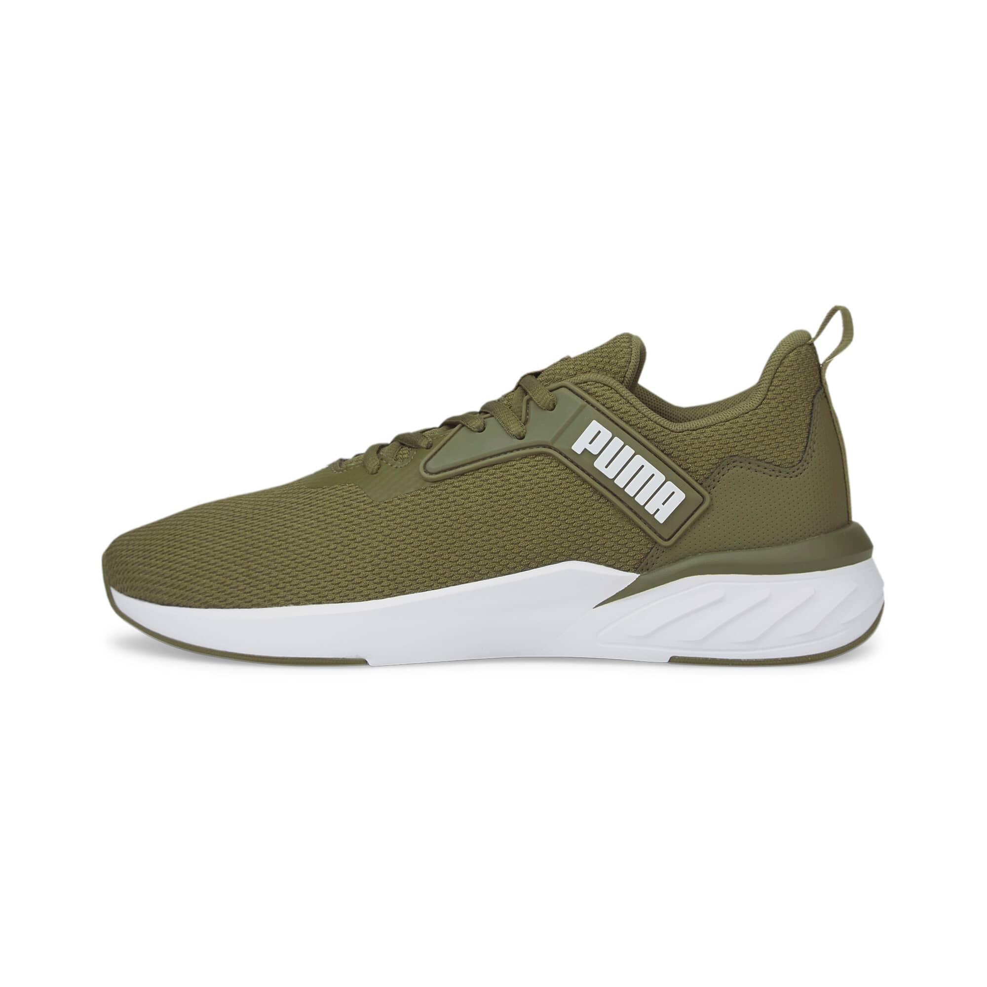 Puma Mens Erupter Dark Green Moss-White Running Shoe - 6 UK (19520207)