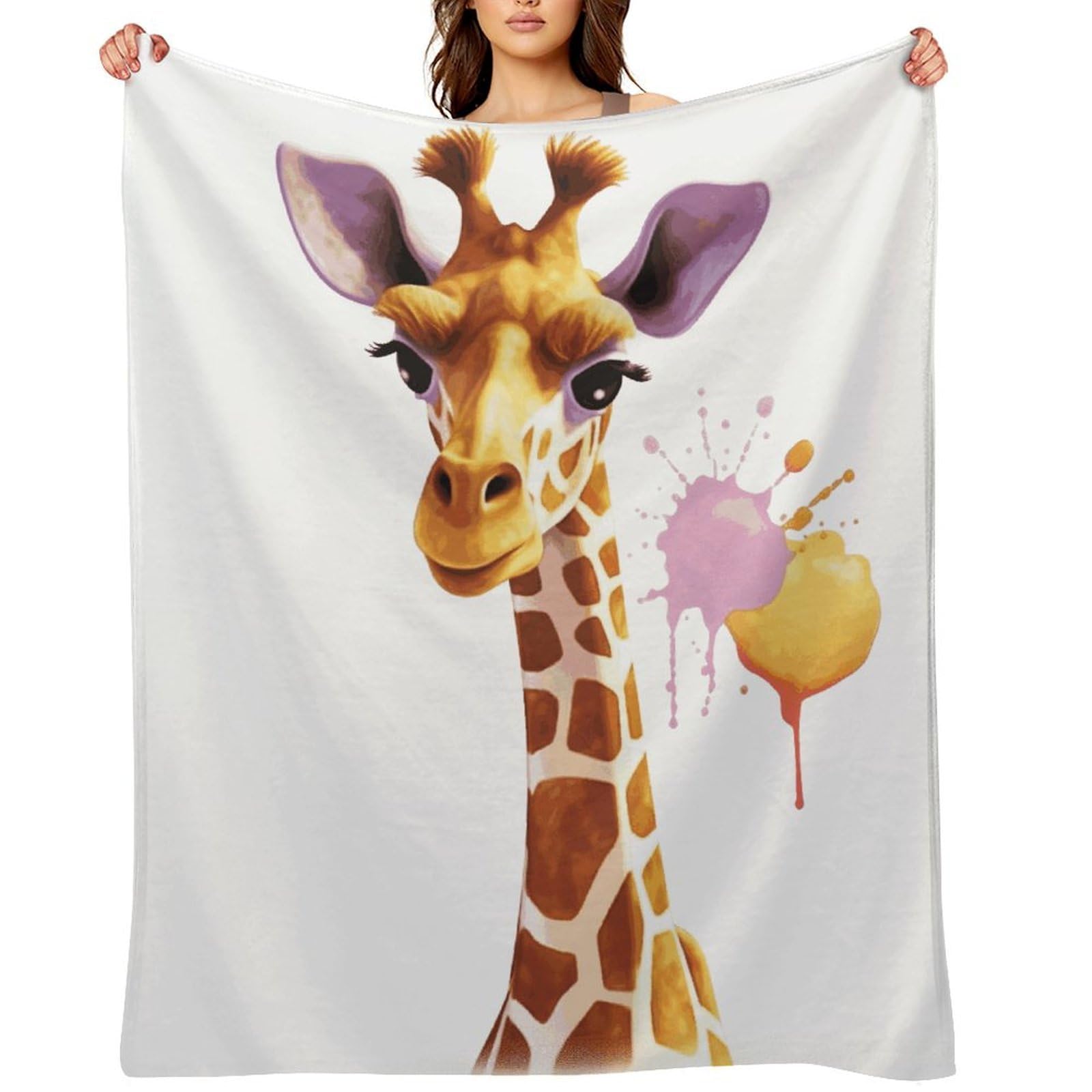 Fekiloot Style Giraffe1 Throw Blankets Camping Blanket60 X80