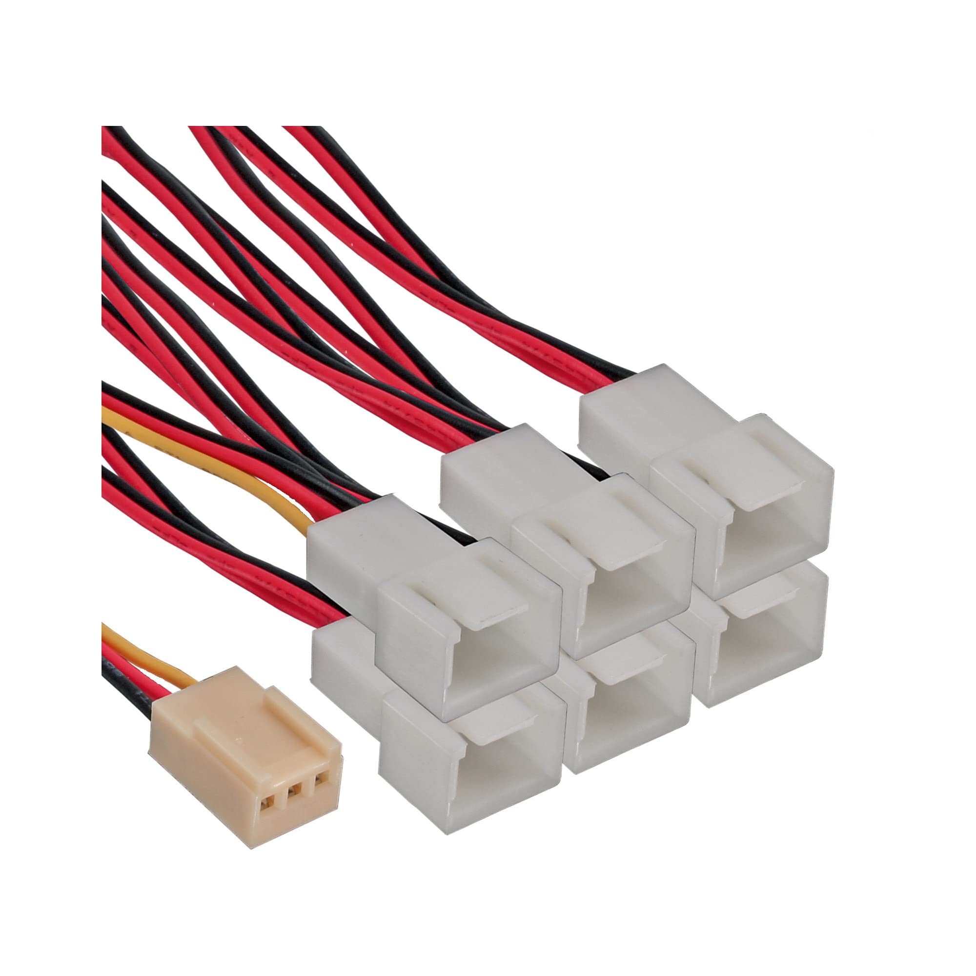 InLine Fan Adapter Cable Y-Cable 3pin Molex female / 6x 3pin Molex...