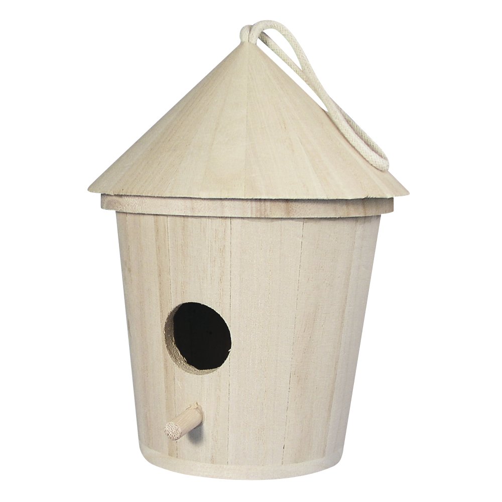 Rayher nichoir à oiseaux en bois déco jardin FSC Mix 16cm nature Marron