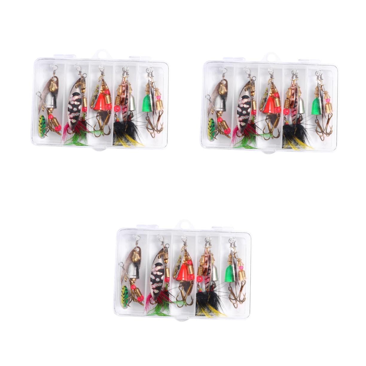 YARNOW Leurre Appât Appâts Artificiels Kit De Leurres Pince Filet Pouvoir Poisson Carpe Leurre Artificiel Spinnerbait Leurres De Pêche Appâts De Pêche De Simulation Métal