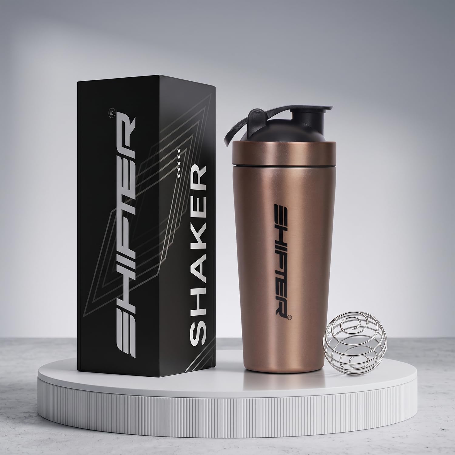 Shifter Steel Shaker Bottles for Protein Shake, Gym Bottles for Men Protein Shaker Bottle for Gym Shaker Bottles for Gym Bottle Gym Water Bottle for Men Shaker Steel Shaker Bottle (BRONZE)-image-6