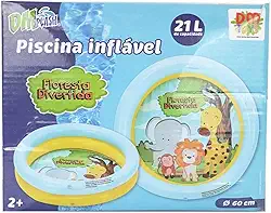 Piscina inflável 2 aneis Floresta Divertida 21 litros