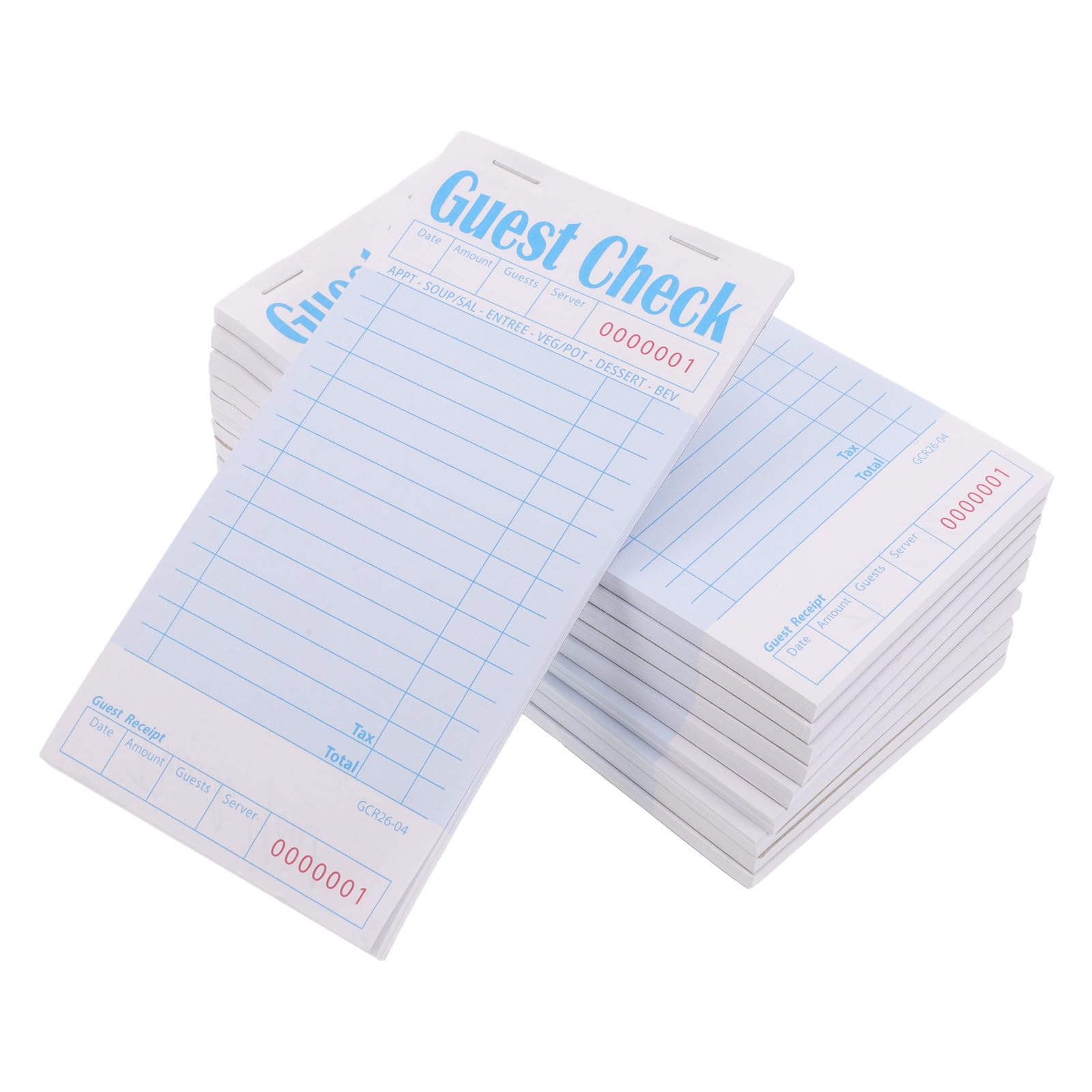 OUNONA Bloc de notas para clientes (paquete de 10), cuaderno para pedidos de de restaurante, libro de tickets de servicio de alimentos, libro de pedidos para camareras para personal de hostelería, 50