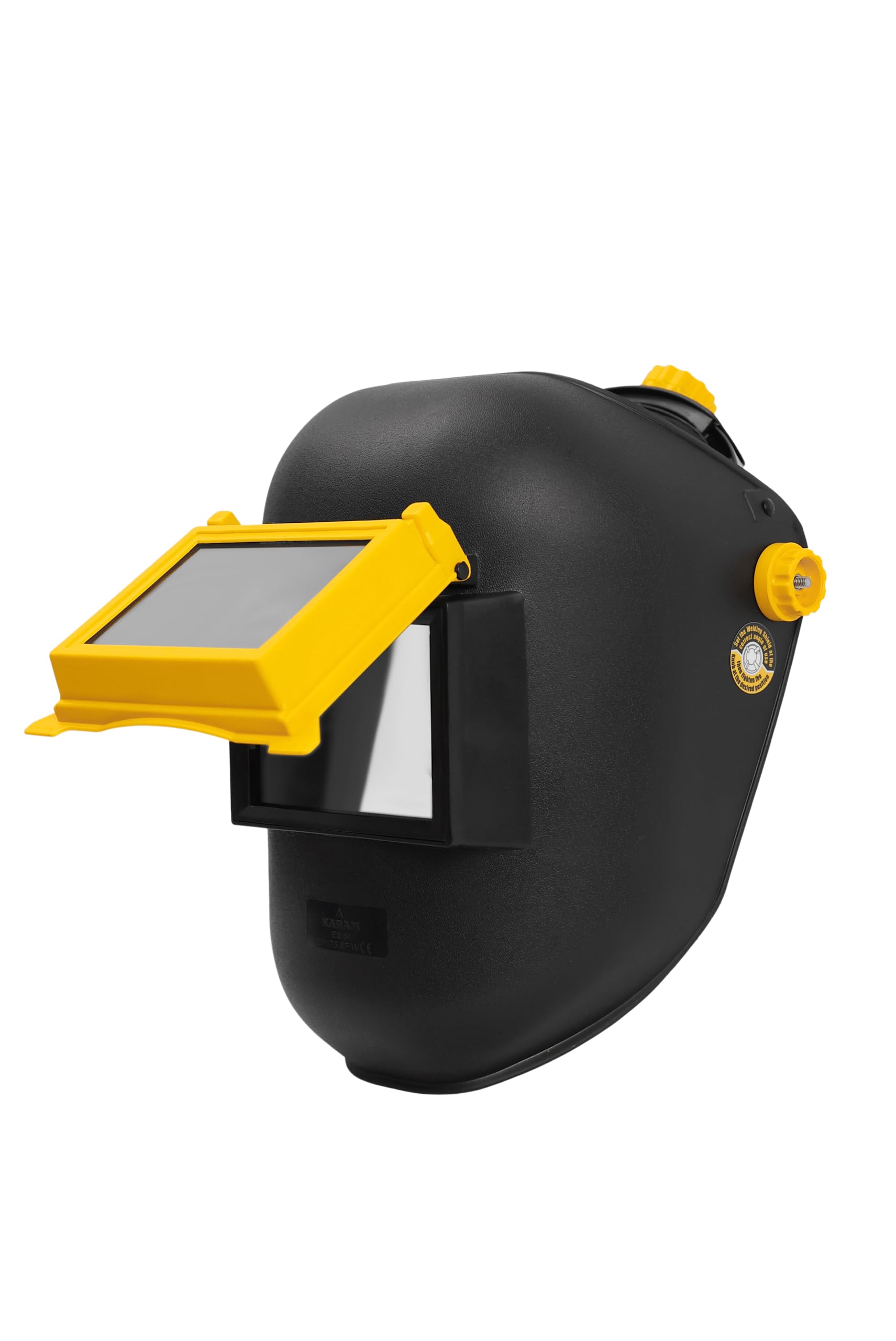 KARAM Safety Welding Helmet, Flip-Up Front Window with Headband & Anti Sweat Comfort Pad | Welding Helmet for Arc Welding | ES61