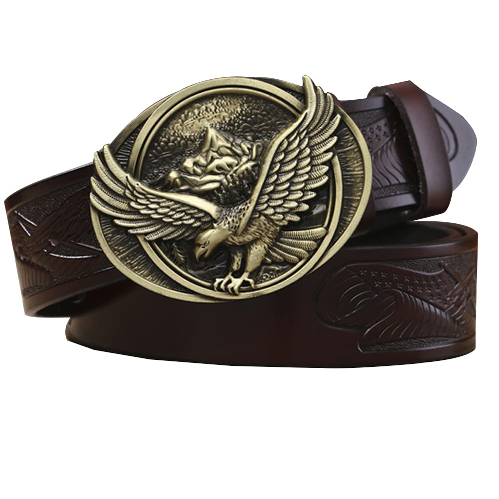 BDAYEK Men's Belt Men'S Reversible Leather Belt Casual With Scratch Pin Buckle(C,120Cm/47Inch)