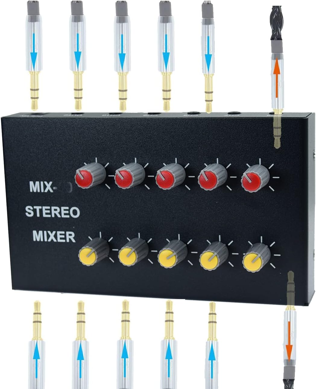 audio mixer Powered 10 Channels input 2 output Mini Audio