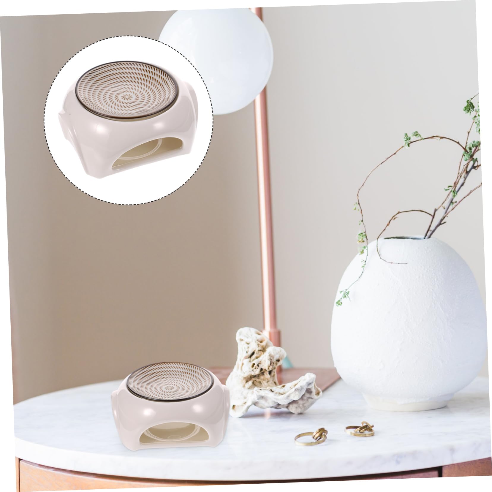 Weiße Keramik Aromatherapie Lampe für Schreibtisch und Studium