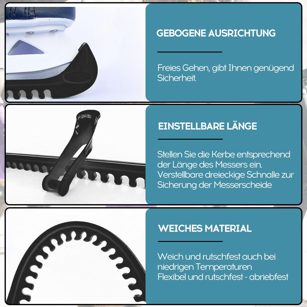 Schlittschuh-Kufenschoner Mit Verstellbarer Schnalle - Schutz Für Eiskunstlauf Und Eishockey