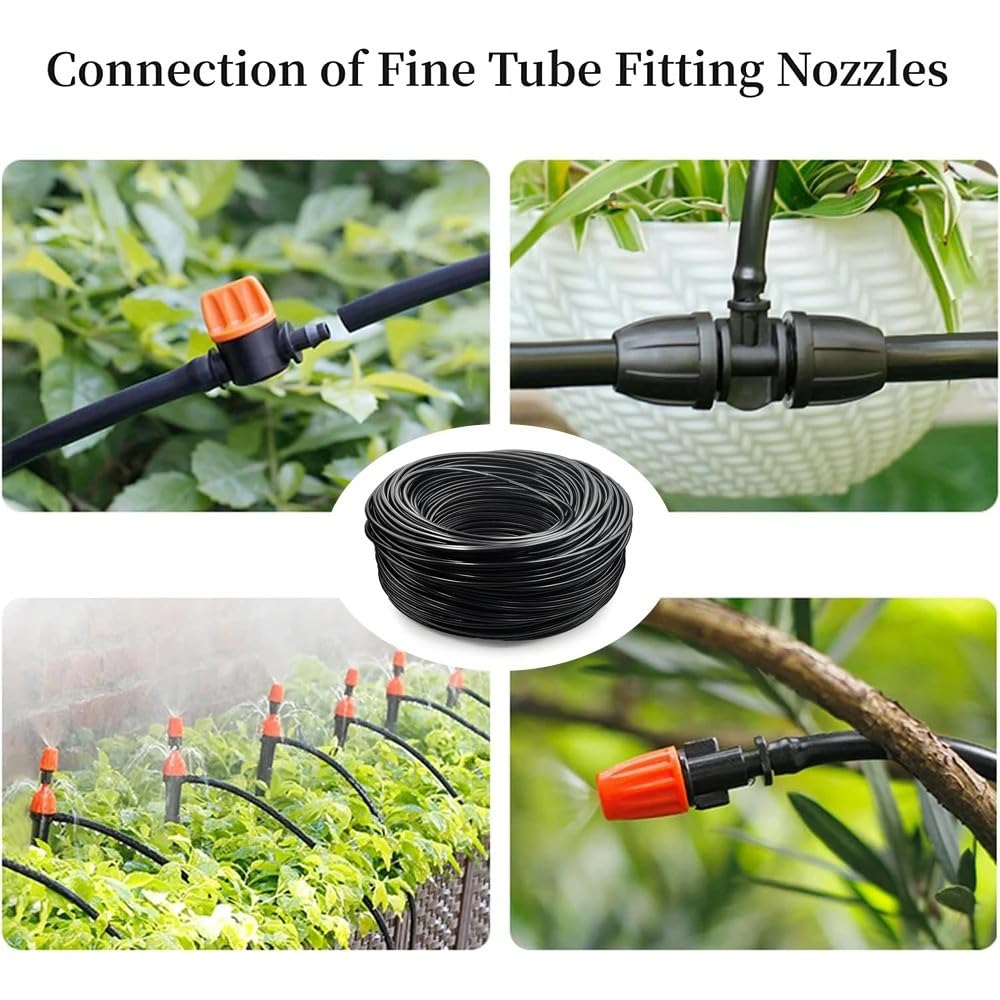 Tubo da giardino 4/7 mm, di irrigazione, tubo micro gocciolante in PVC regolabile(30m)