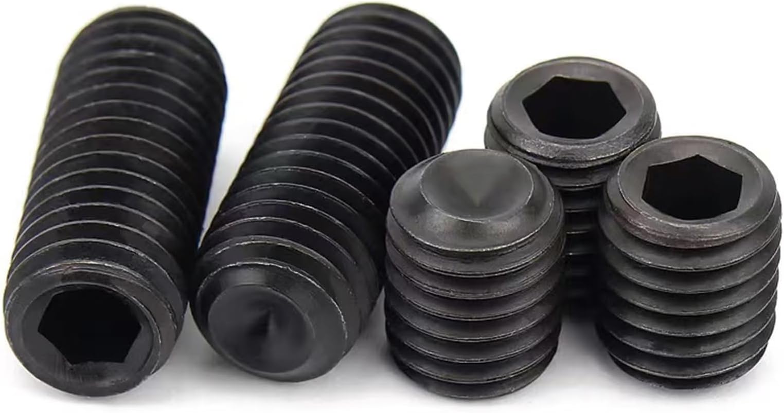 - 3/4"-10x3/4 Socket Set Screws, Cup Point, Coarse, Alloy, Black Oxide, 10-Pack