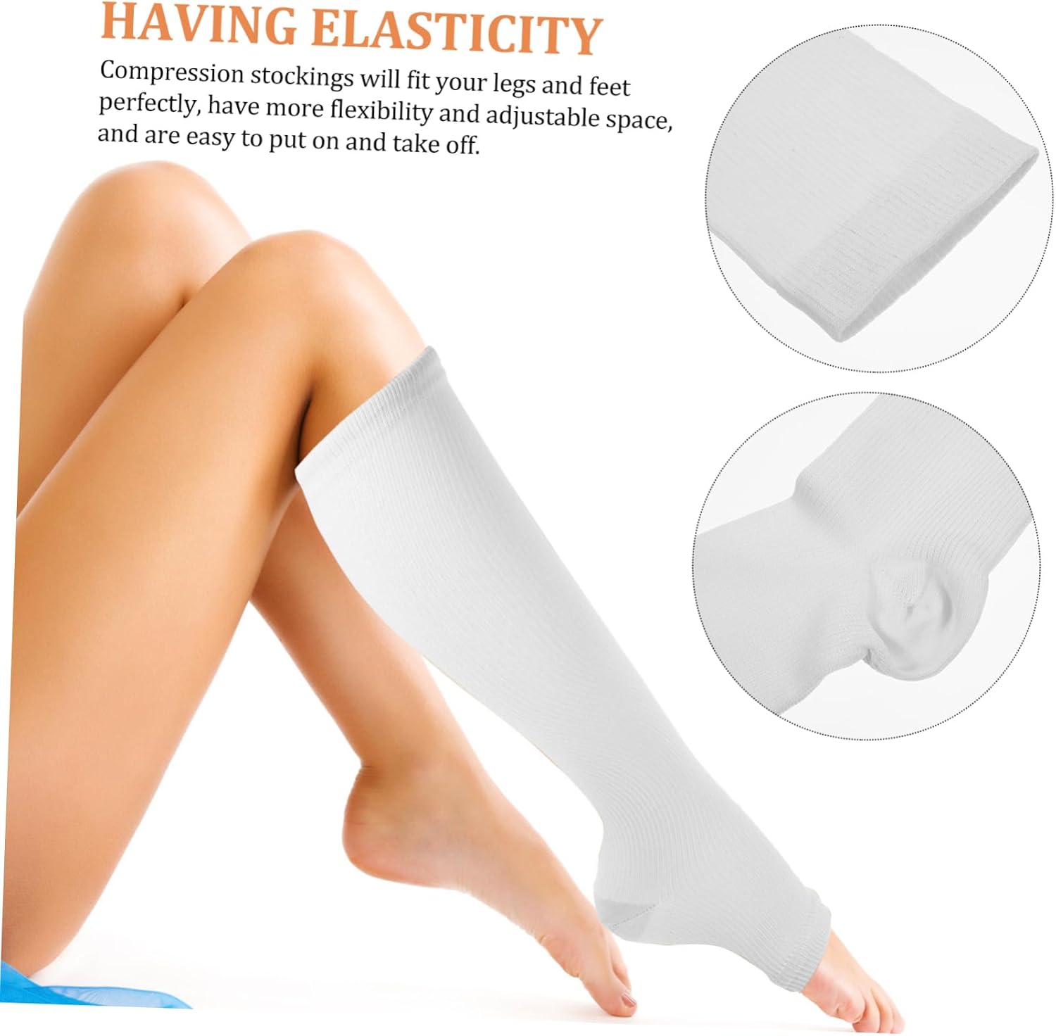Breathable Compression Calf Socks 2 Pairs Mid-Calf Sports Socks Support for Running and Recovery Comfortable Fit for Women