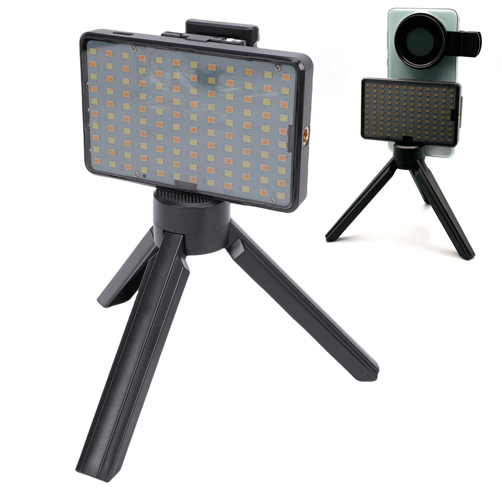 Luz de Relleno LED 2500K-9000K Luz de fotografía de Brillo Ajustable con Abrazadera polarizador CPL y trípode de Alta reproducción cromática