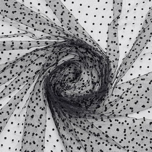 Tissu en tulle brodé à pois pour créer une robe de mariée et décoration de fête