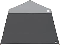 Vista 1 de E-Z UP Pared lateral única, se adapta a patas en ángulo de 12 pies, accesorio de clip de braguero, gris