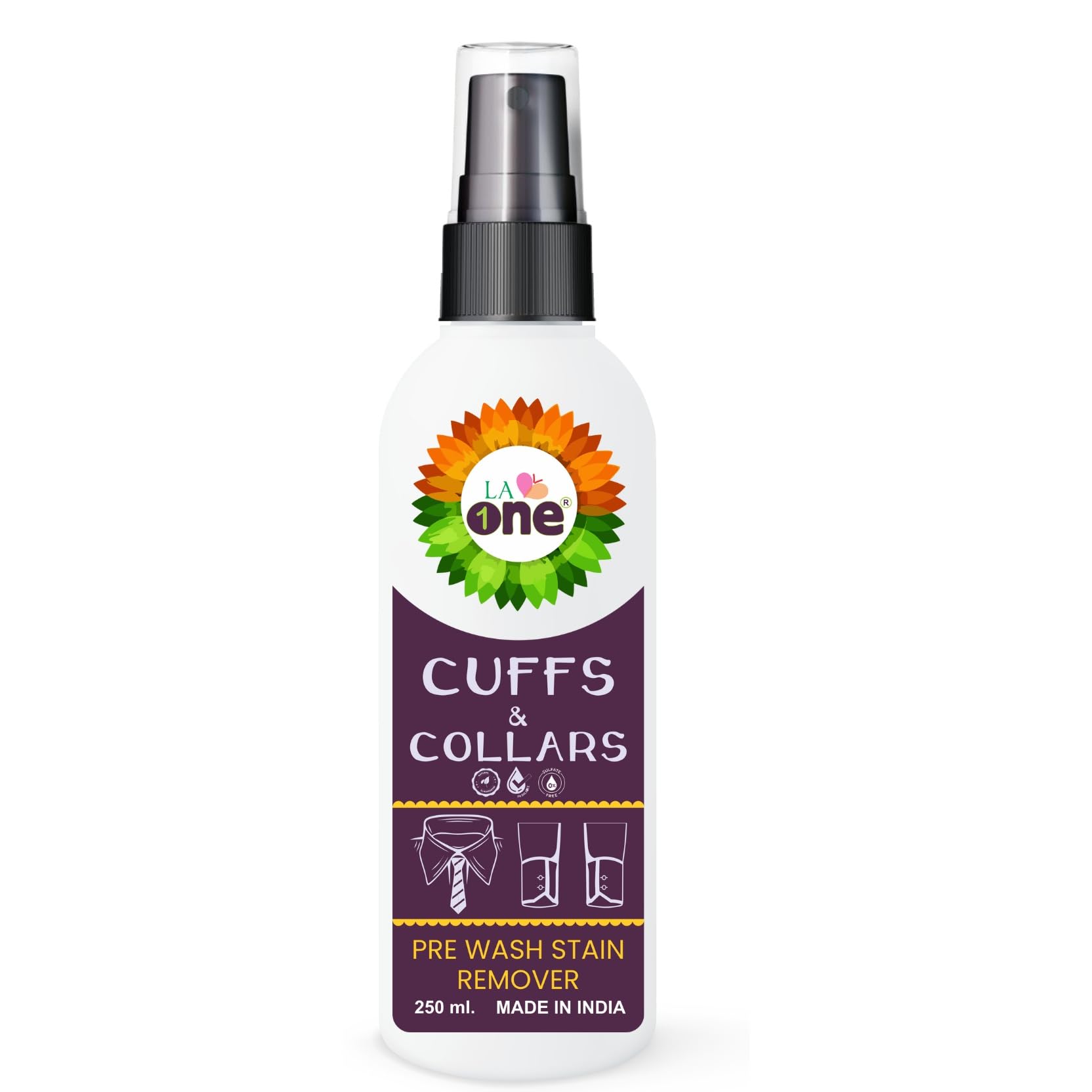 Cuffs & Collar as Pre Wash I Stain Remover (250ml) I Clean I Remove Sweat StubBorn Oil Marks I