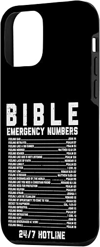 Miniatura 2 de iPhone 12 Mini Biblia Números de Emergencia Verso Dios Jesús Fe Cristiano Regalo