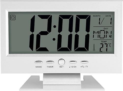 Miniatura 1 de Reloj, eléctrico, reloj, reloj digital, reloj digital, temperatura digital, cargador USB LCD, sensor de sonido digital, reloj despertador con