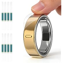 Ultra-Thin Clear Cover for Oura Ring Gen 4/4 Ceramic/Gen 3, Invisible Anti-Scratch Protective Film, Slim Smart Ring Protector Skin Accessories for Men Women 8Pack, Size 6/7/8