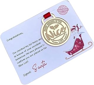 Christmas Eva Medal with Greeting Cards, Funny Badge Christmas Greeting Cards, Medal Greeting Card (Color : Style B)