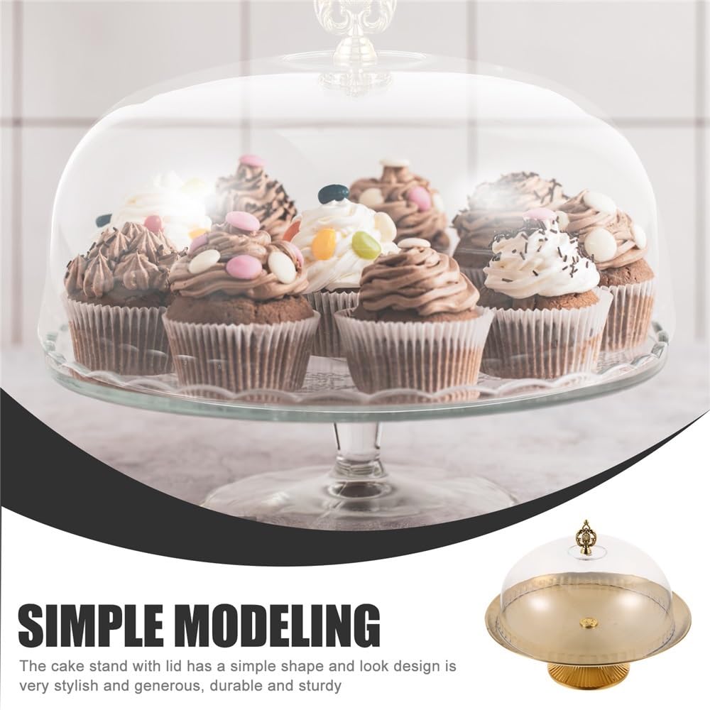 Présentoir à Gâteau Présentoir à gâteaux avec dôme, plateau à desserts de mariage, grand présentoir à gâteaux, plateau de service multifonctionnel de 12 pouces for la décoration et l'organisateur Stan