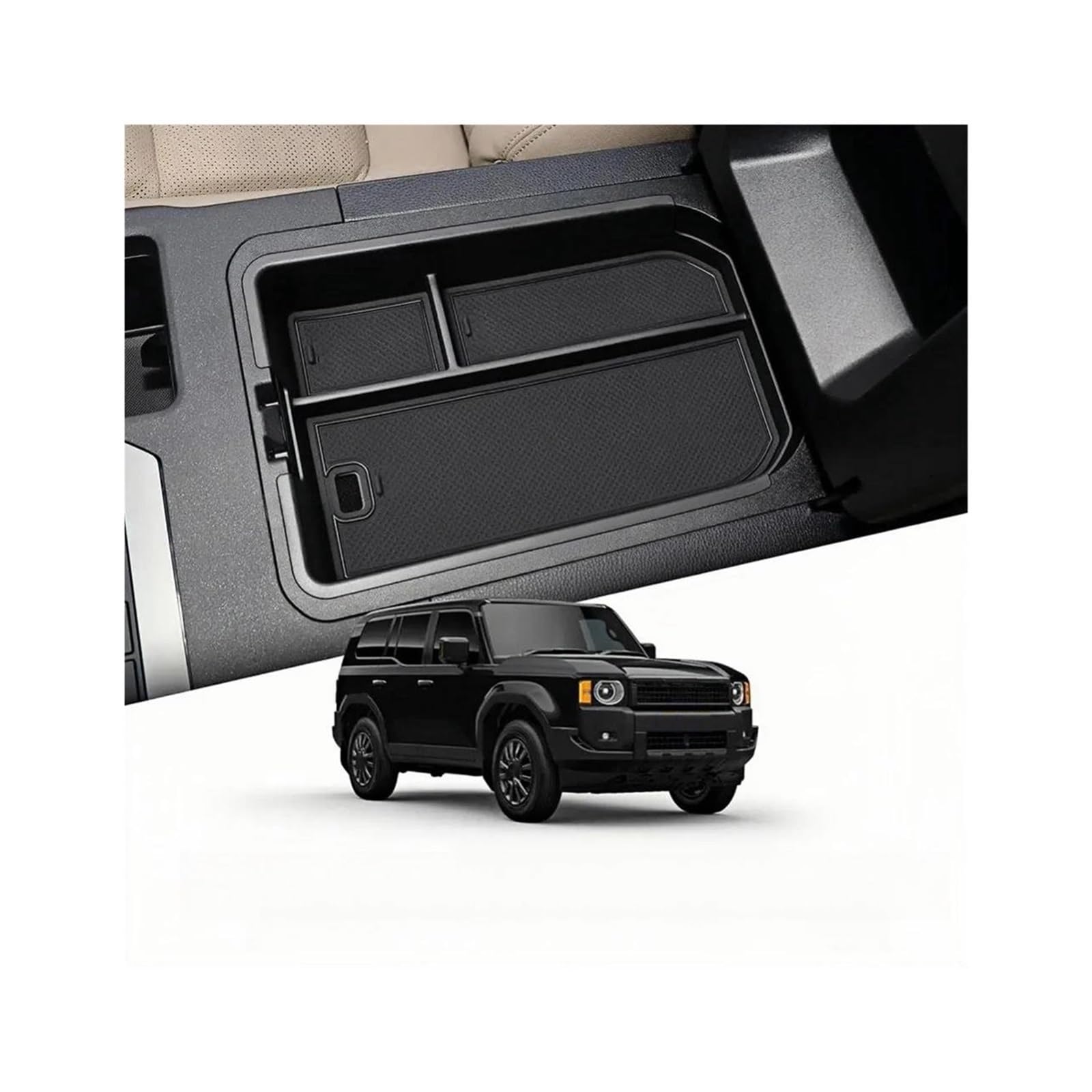OOPUHKSY Central Control Armrest Storage Box For Toyota For Prado For Land For Cruiser For Prado 250 J250 LC250 Dashboard Storage Tray 2024 2025(Armrest storage box)