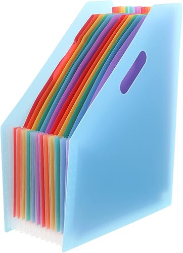Tofficu Soporte de archivos expandible de escritorio organizador de archivos A4 caja de almacenamiento de documentos de acordeón portátil carpeta de
