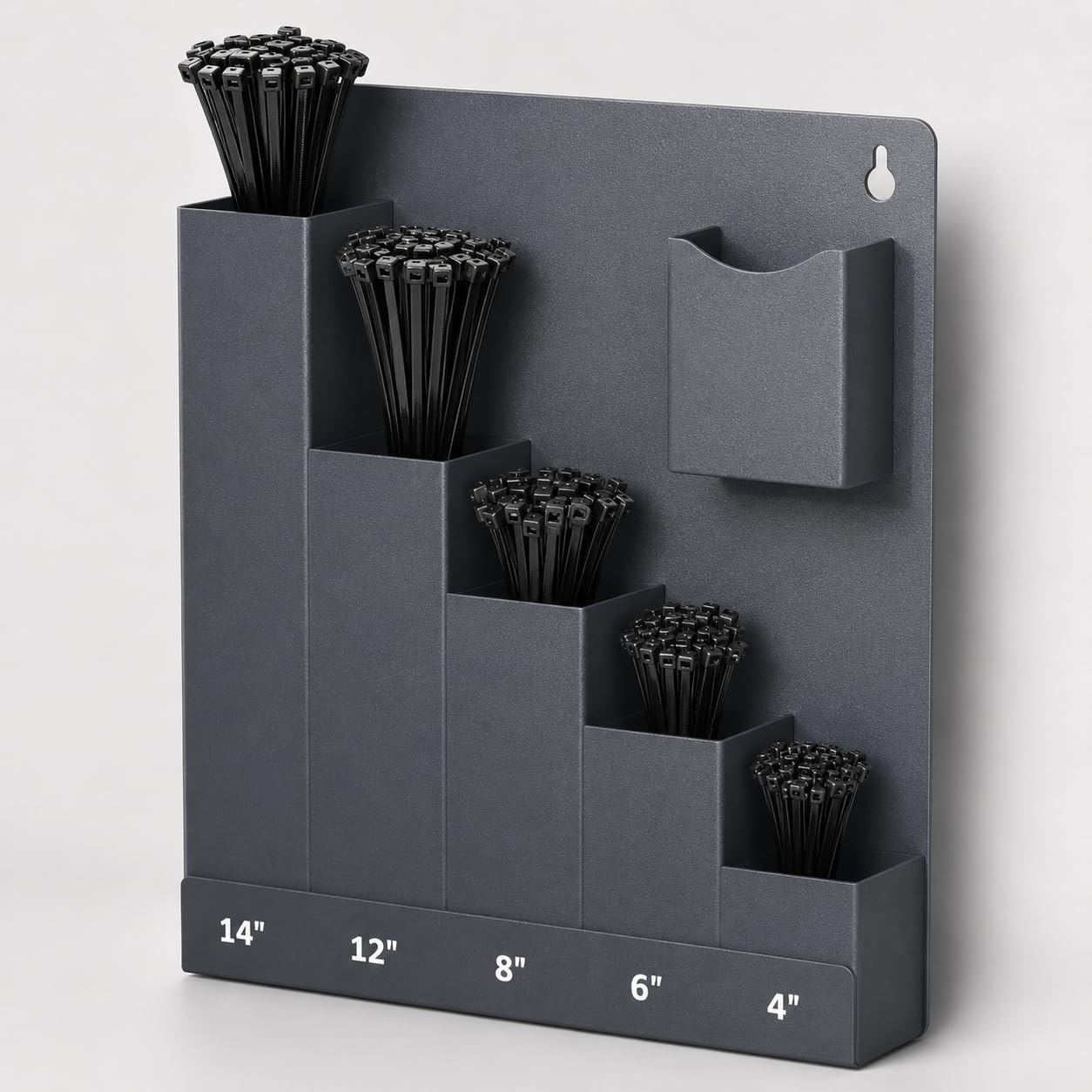 THMINS Supporto per fascette fermacavi, montaggio a parete, in metallo resistente, con 250 fascette assortite, resistente alla ruggine, per garage, officina, capannone, rimorchio e casa