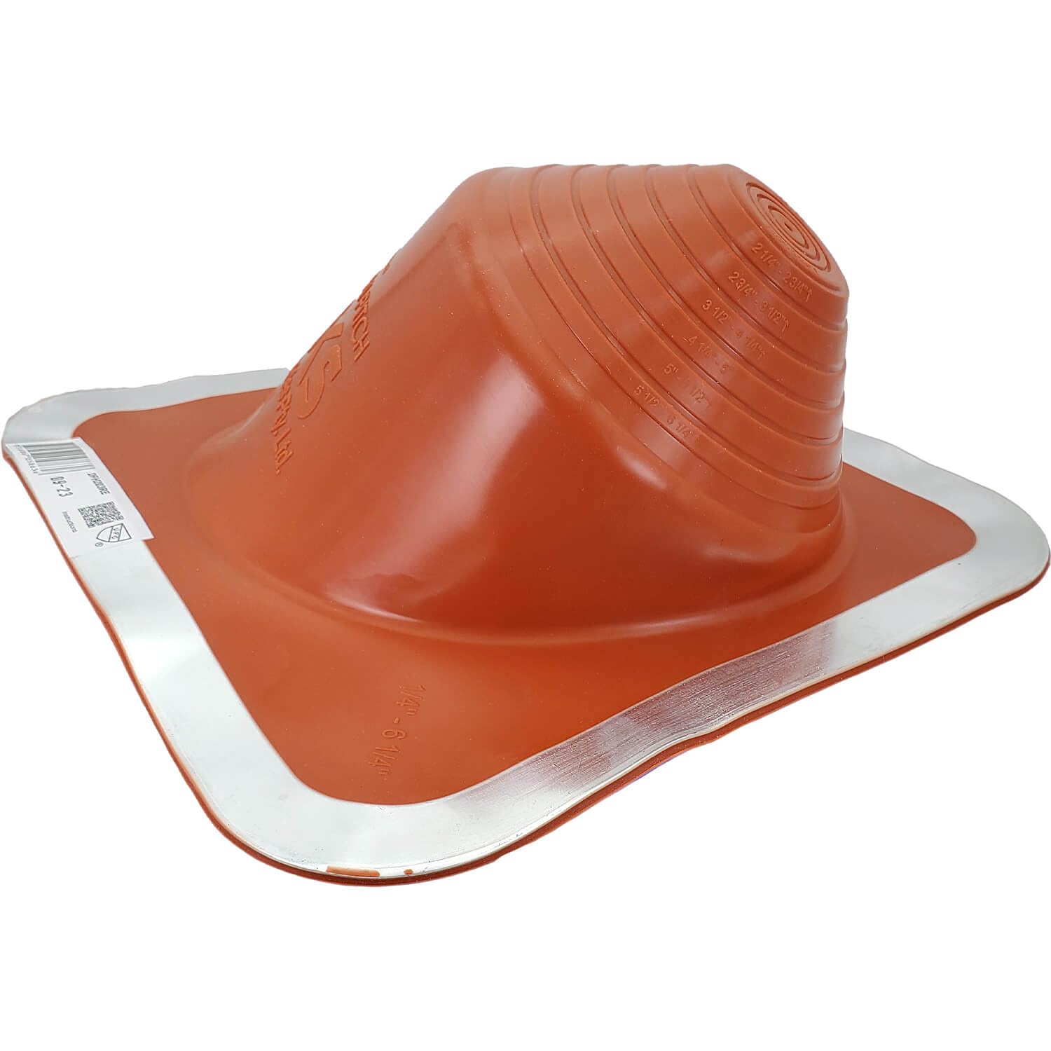 Flashers #1 White EPDM Round Flexible Roof Jack Pipe Boot Metal Roofing Pipe Flashing (Pipe OD 1/4" To 2