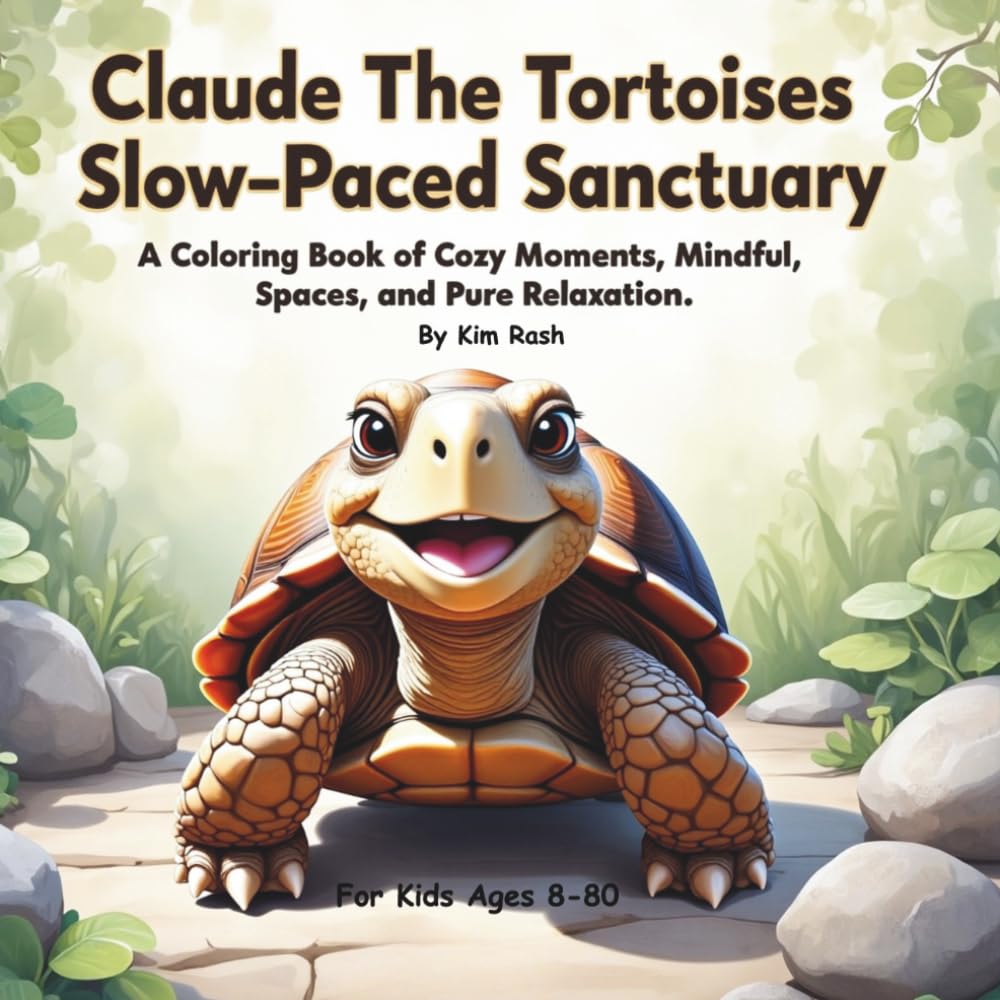 Claude The Tortoises Slow-Paced Sanctuary: A Coloring Book of Cozy Moments, Mindful Spaces, and Pure Relaxation