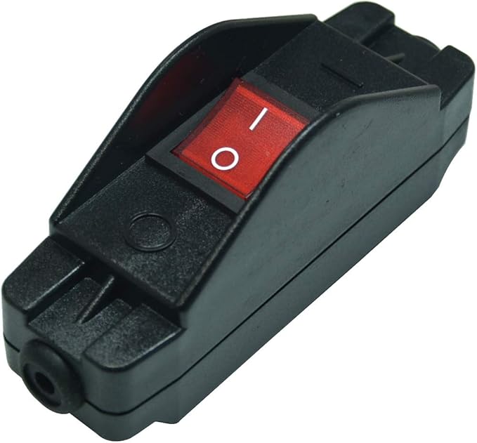 FILSHU 30A 125/250VAC Heavy Duty Inline Cord Switch with Red Indicator