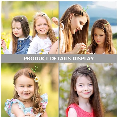 Miniatura 7 de 40 pinzas para el pelo de brotes de frijol, horquilla de pelo de plantas verdes, horquilla de guisante, pasador de cabello, pasador de hierba lindo