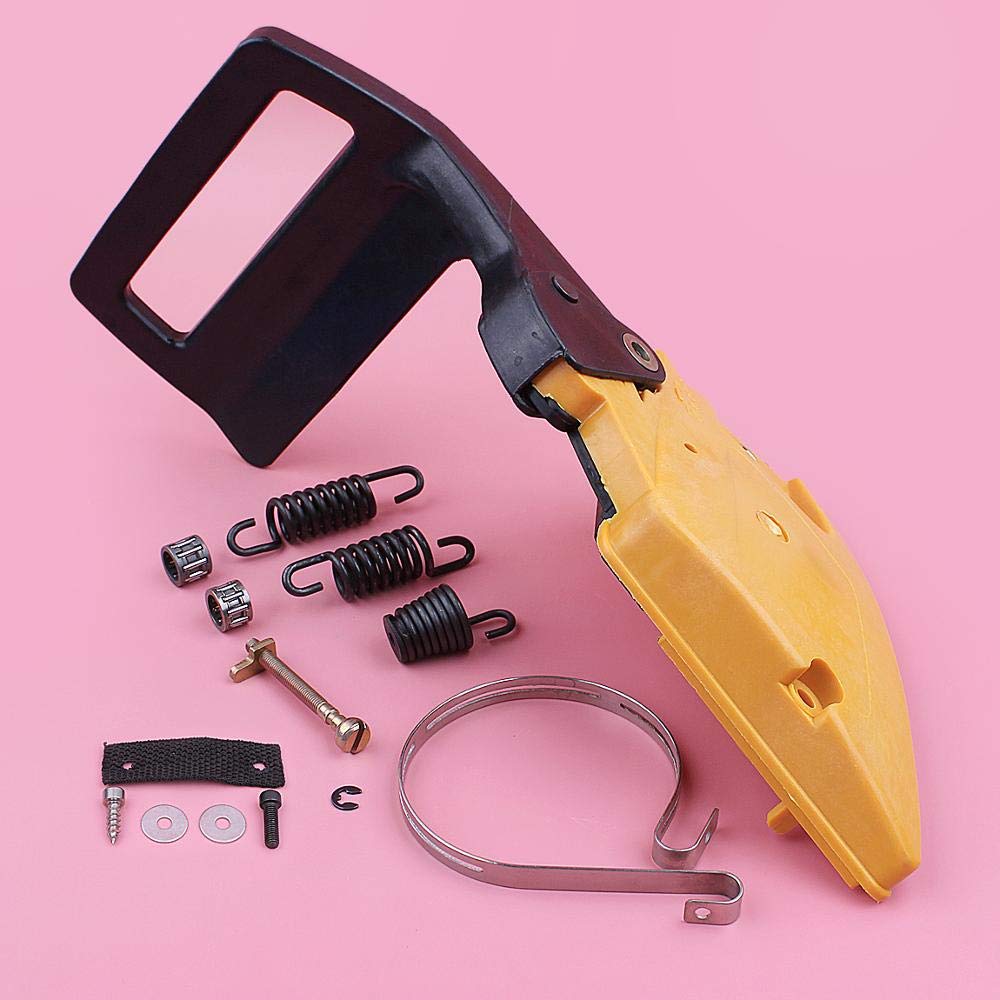 Herramienta Cubierta del embrague del mango del freno de cadena for socio 350 351 Banda de tensor de ajustador AV Buffer Spring Set Chainsawer reemplazar parte de repuesto Componentes