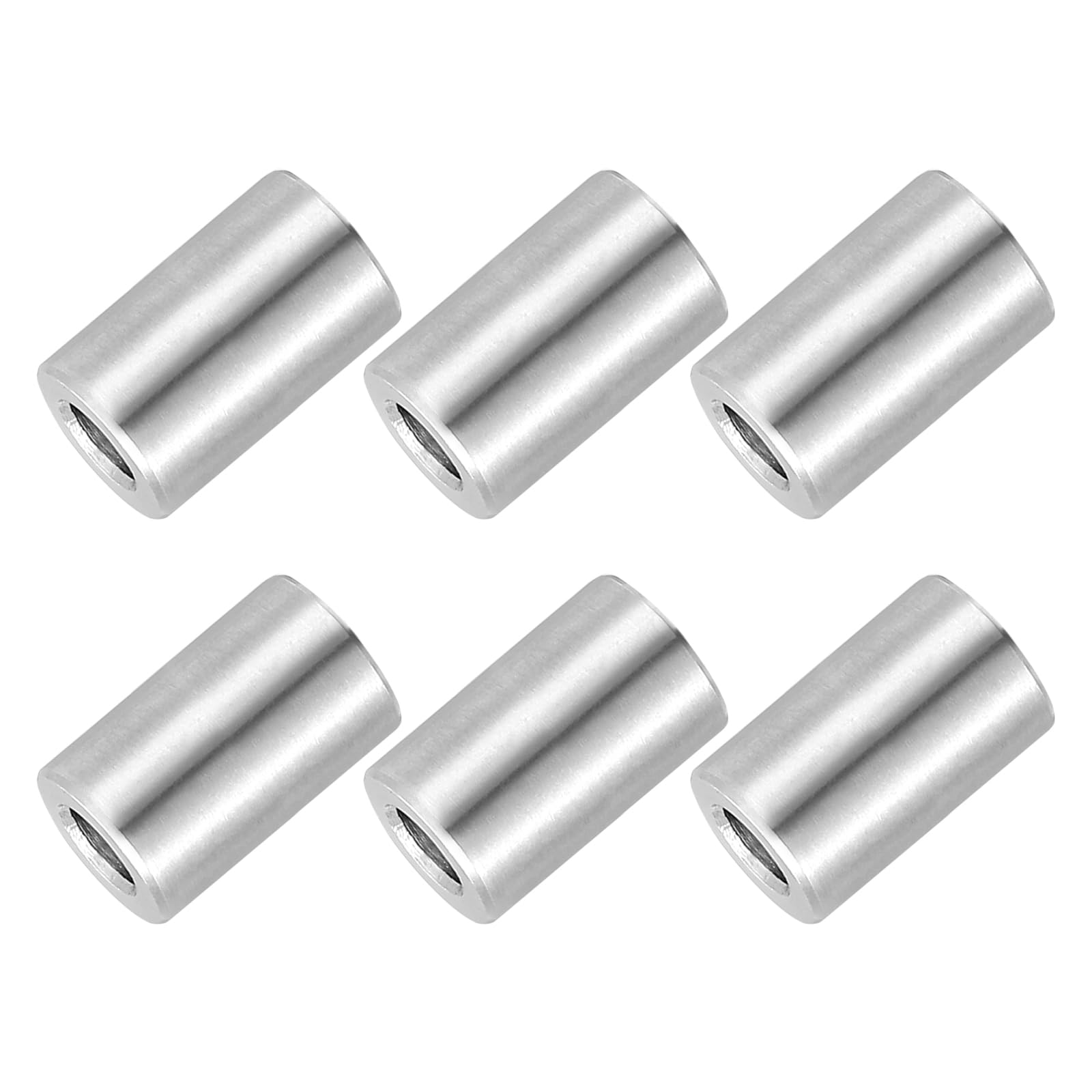 PATIKIL 6 Pcs Stainless Steel Spacers, 5mm ID x 10mm OD x 18mm Height 304 Stainless Steel Bushing Screw Standoff Unthreaded Round Spacer for 3/16"M5 Screws Bolts Nuts