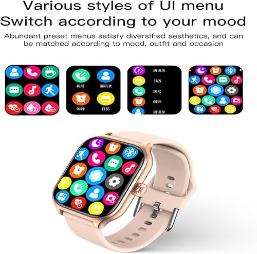 Miniatura 7 de AERXHF Reloj inteligente de seguimiento de actividad física para mujeres y hombres, reloj para iOS y Android (respuestahacer llamadas) de 2.01